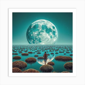 Man Walking In The Water Art Print