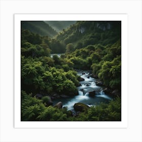 River In The Forest 3 Art Print