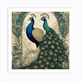 Peacocks 4 Art Print