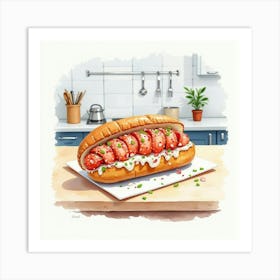 Lobster Sandwich Art Print