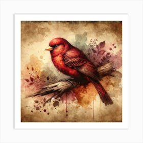 Cardinal Bird Art Print