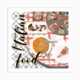 Italian Food 1 Art Print