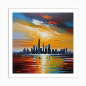 Sunset In Toronto Art Print