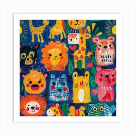 Zoo Animals 3 Art Print