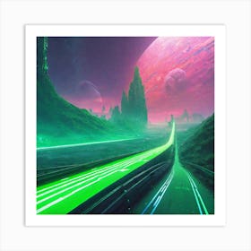 Futuristic Landscape Art Print