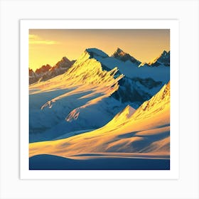 Sunset In The Mountains 2 Art Print