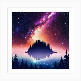 Galaxy Night Sky Art Print