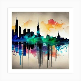 Chicago Skyline 12 Art Print