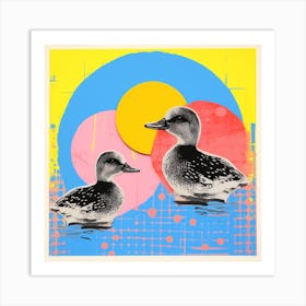 Photographic Duckling Collage Pastel Art Print