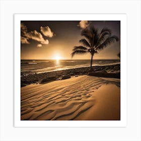 Sunset On The Beach 795 Art Print