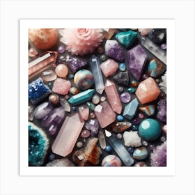 Crystals everywhere 3 Art Print