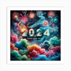 2024 Happy New Year Art Print