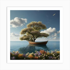 Tree In The Water 3 Art Print