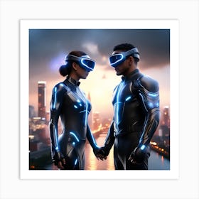 Futuristic Couple 62 Art Print