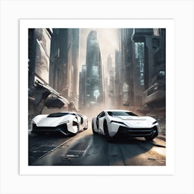 Futuristic Cars Art Print