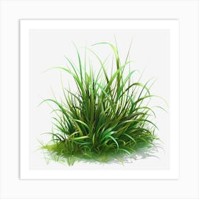 Watercolor-Spring-Grass-Clipart.19 Art Print