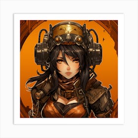 Steampunk Girl Art Print