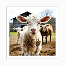 Baby Goats On A Farm Art Print