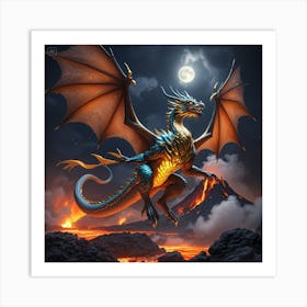 Dragon In The Sky Art Print