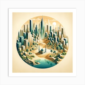 Oasis In City Grand Art Print