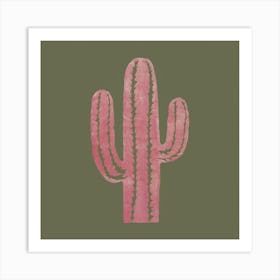 Pink Cactus 1 Art Print