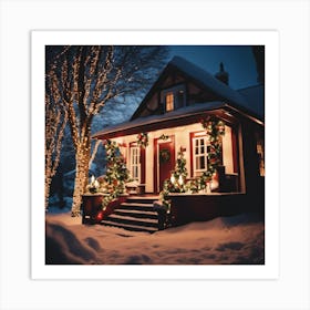 Christmas House Art Print