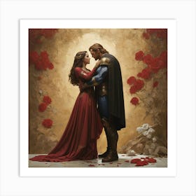 King And Queen art print paintings Art Print