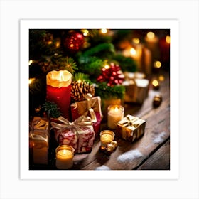 Celebration Festive Joy Family Gifts Lights Decorations Warmth Tradition Cheer Gathering (8) Art Print