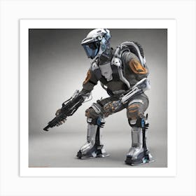 Futuristic Robot 130 Art Print