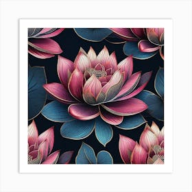 Lotus Flower Wallpaper 11 Art Print