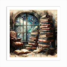 Bookshelf 3 Art Print