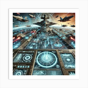 Advanced Targeting System Vanguard Class Battleship Converted Art Print