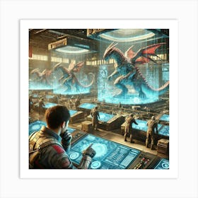 A Detailed Scene Showing The Engineers And Technic 1 Art Print