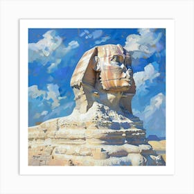 A Sphinx In Giza Oil Painting Illustration 1719991943 2 Art Print