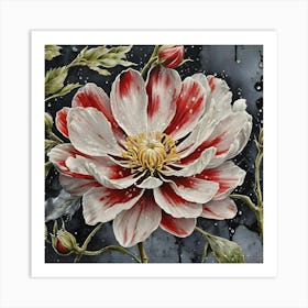 Raindrops On A Flower Art Print