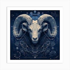 Ram Head 5 Art Print