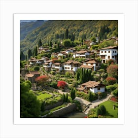 Village In The Mountains 9 Art Print