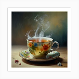 Tea In A Cup Art Print