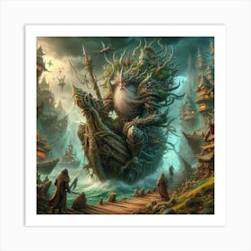 Fantasy worl art / The oger Art Print