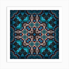 The Blue Decor Is A Wonderful Pattern 4 Art Print