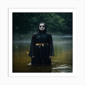 Woman In The Water Art Print