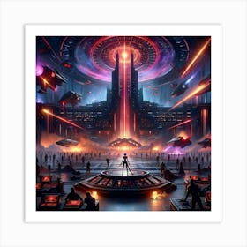 A Sci Fi Themed Scene Depicting Episode 8 A New Dawn Art Print