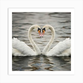 Swans In Love 1 Art Print