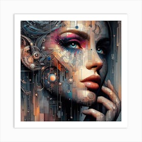 Cyborg Woman Art Print