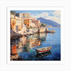 Pastel Perspectives: Coastal Charm Art Print