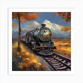 Train On The Tracks Art Print