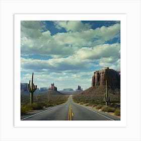 Desert Road In Arizona Art Print