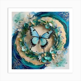 Blue Butterfly 1 Art Print