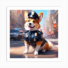 Police Dog Art Print