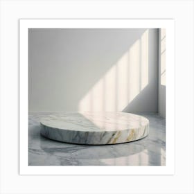 Round Marble Table 2 Art Print